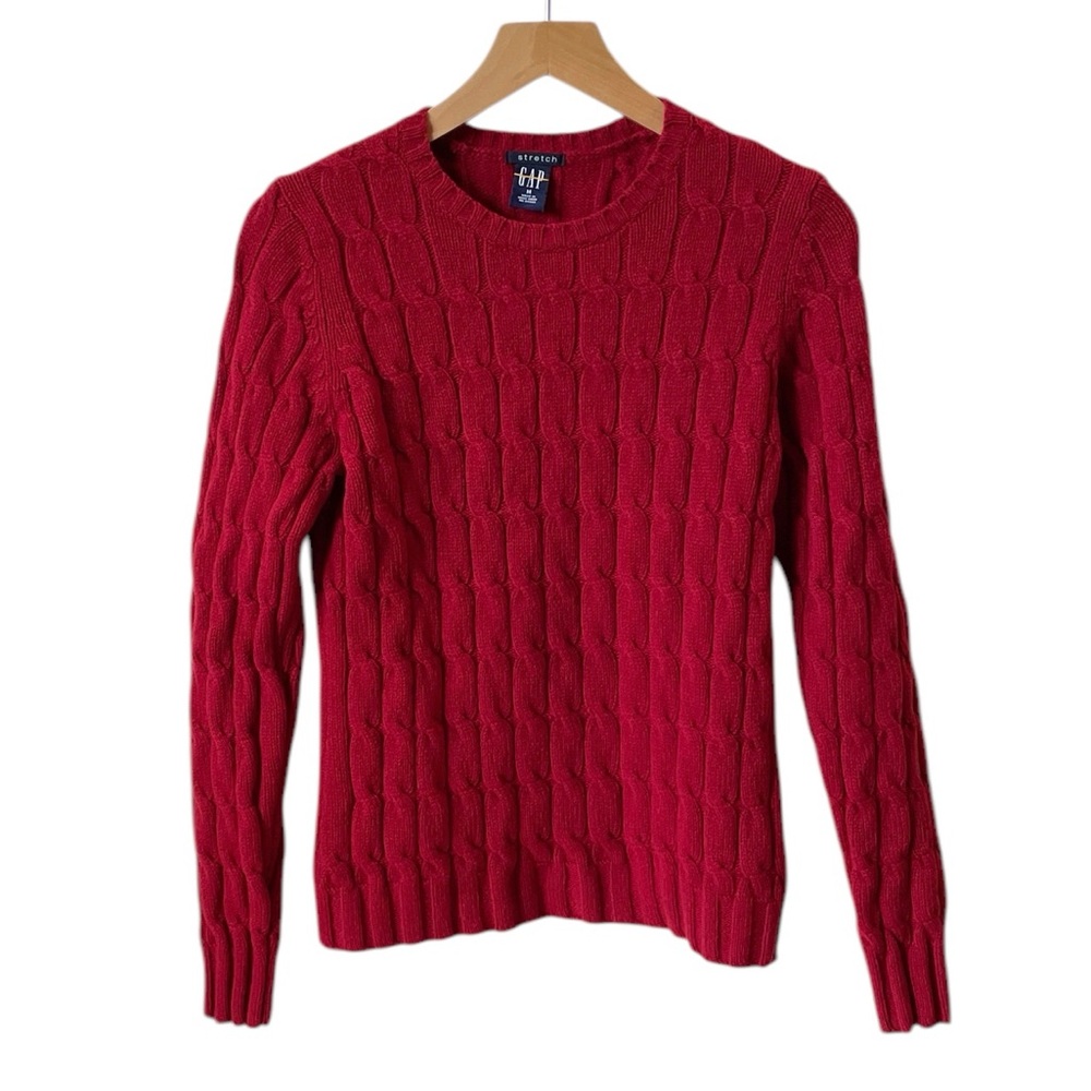 GAP wool Y2K vintage red lambswool crewneck sweater size M medium